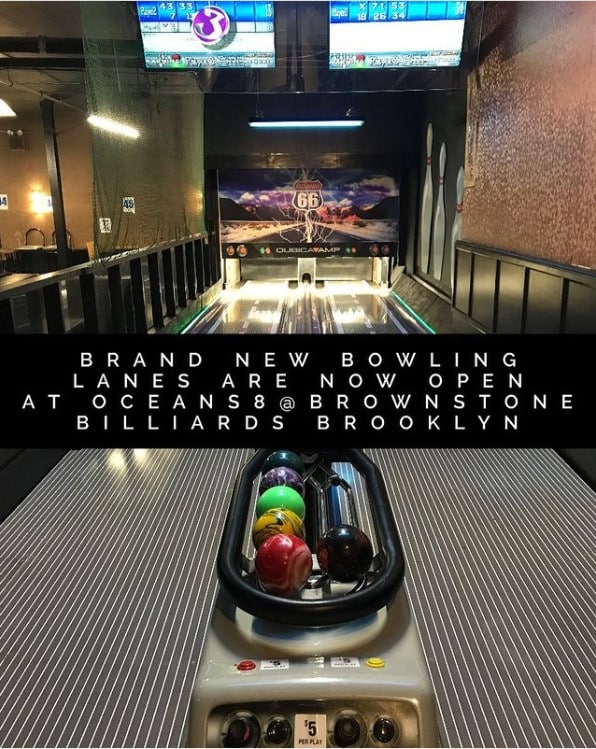 Oceans 8 At Brownstone Billiards Bowling Ball Features