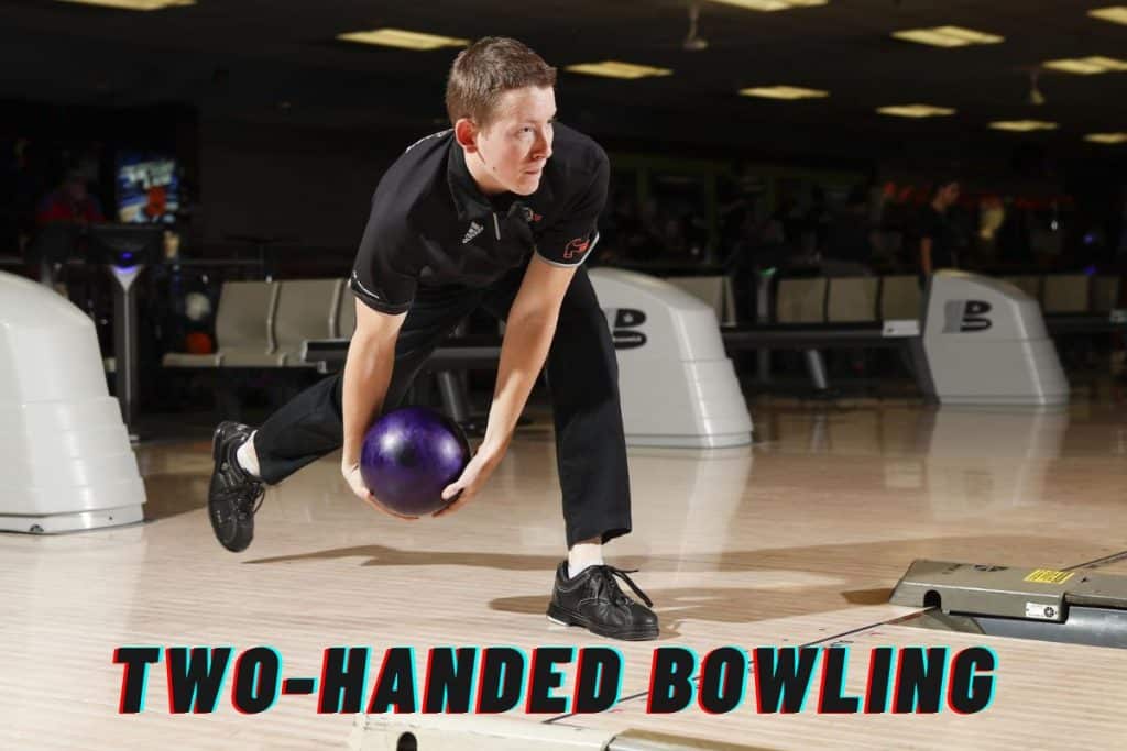 2 handed bowling with thumb