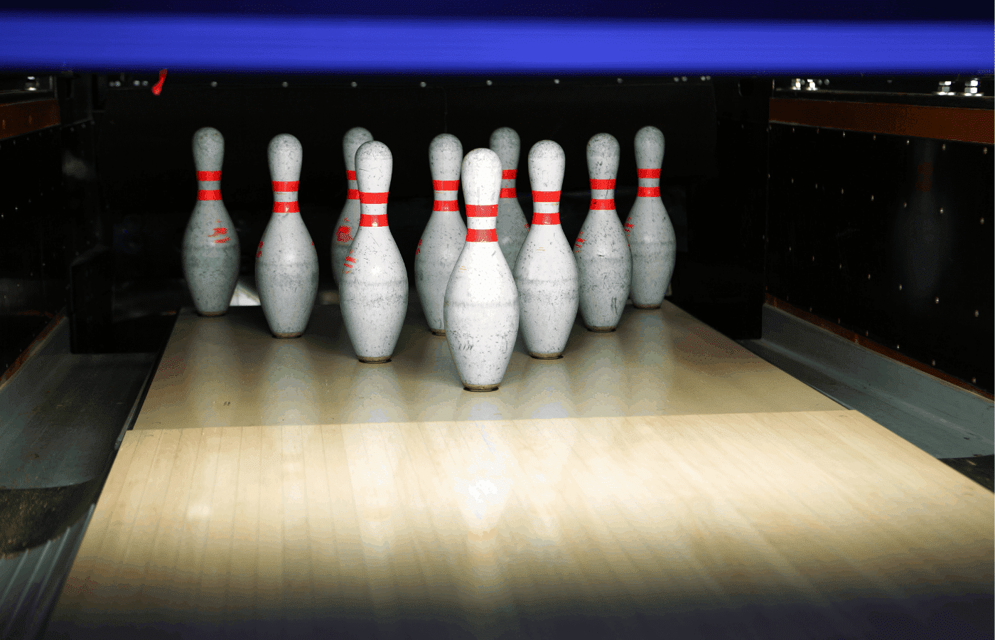 Bowling Pins Arranged When Gaming